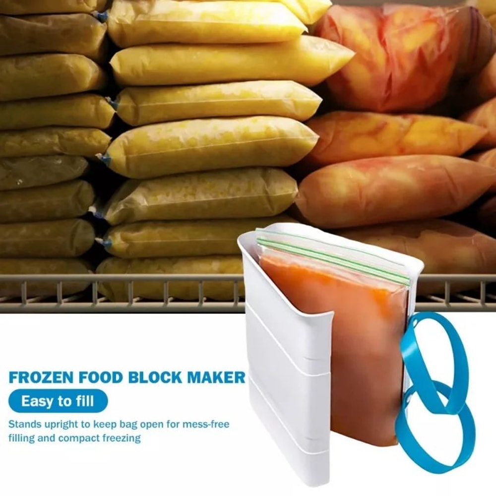 FreezeUpStyle Food Block Maker Soup Freezer Container Meal Prep Freezer Mold For SpaceSaving Free 3