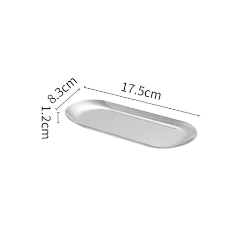 Nordic Oval Gold Stainless Steel Serving Tray For Snacks Desserts Vanity Storage 6