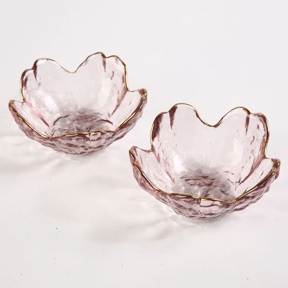 Japanese Sakura Glass Dipping Dish Cherry Blossom Sauce Bowl For BBQ Hot Pot Desserts 7