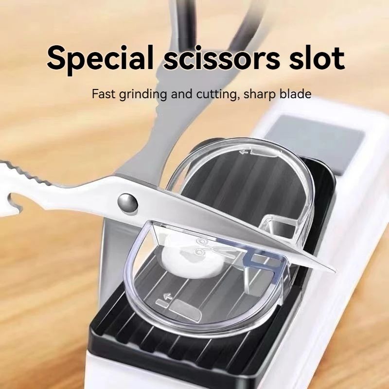 USB Rechargeable Electric Knife Sharpener Automatic Precision Edge Restorer For Kitchen Knives 0