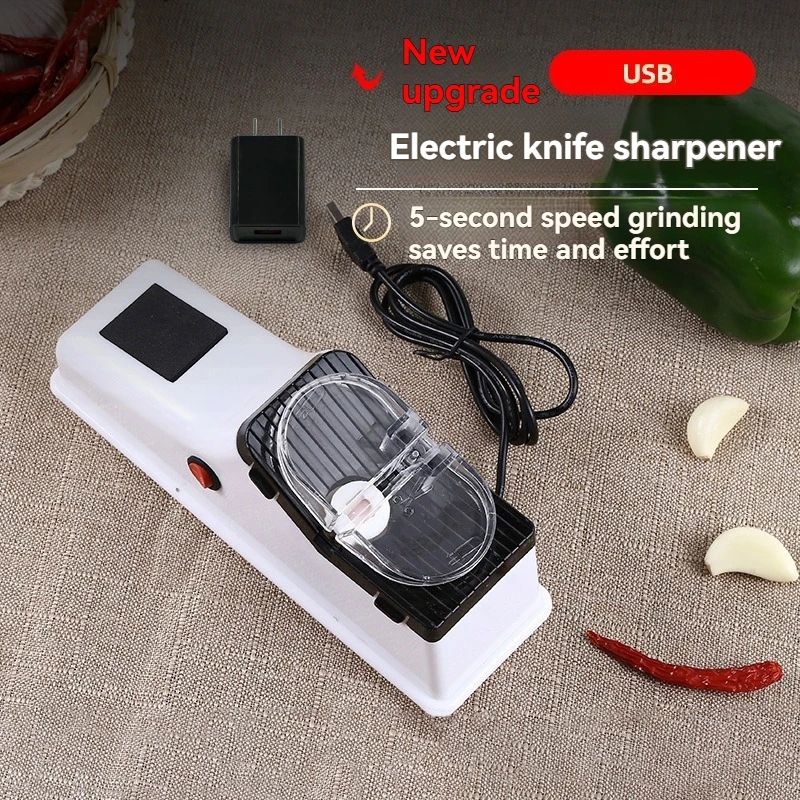 USB Rechargeable Electric Knife Sharpener Automatic Precision Edge Restorer For Kitchen Knives 4