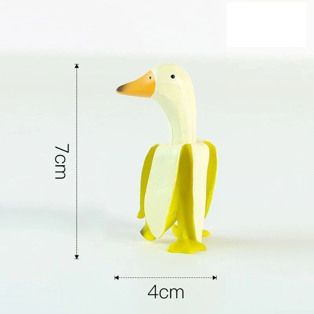 Peeled Banana Duck Figurine Funny Peeled Banana Duck Desk Shelf Decor 2
