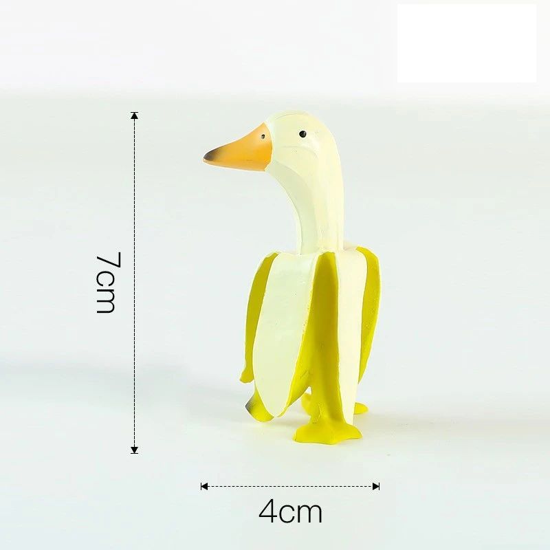 Peeled Banana Duck Figurine Funny Peeled Banana Duck Desk Shelf Decor 2