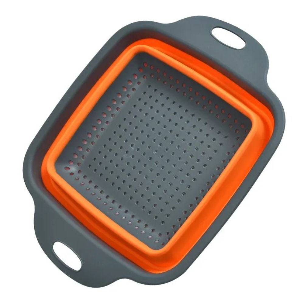 Foldable Silicone Drain Basket Collapsible Fruit Vegetable Washing Colander 7