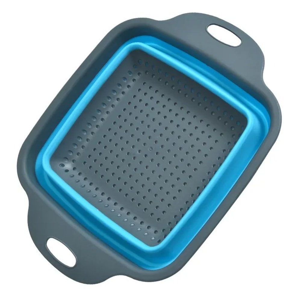 Foldable Silicone Drain Basket Collapsible Fruit Vegetable Washing Colander 9