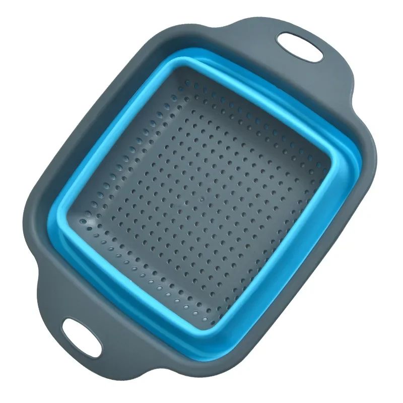 Foldable Silicone Drain Basket Collapsible Fruit Vegetable Washing Colander 9