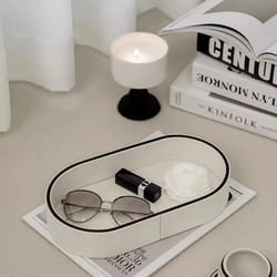 elegant nordic desktop & jewelry organizer tray – stylish storage for cosmetics, keys & sundries