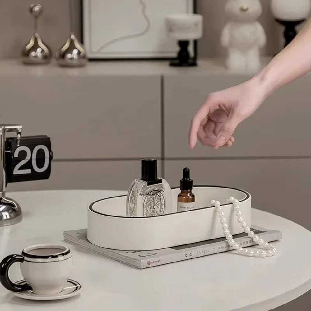 Elegant Nordic Desktop Jewelry Organizer Tray Stylish Storage For Cosmetics Keys Sundries 1