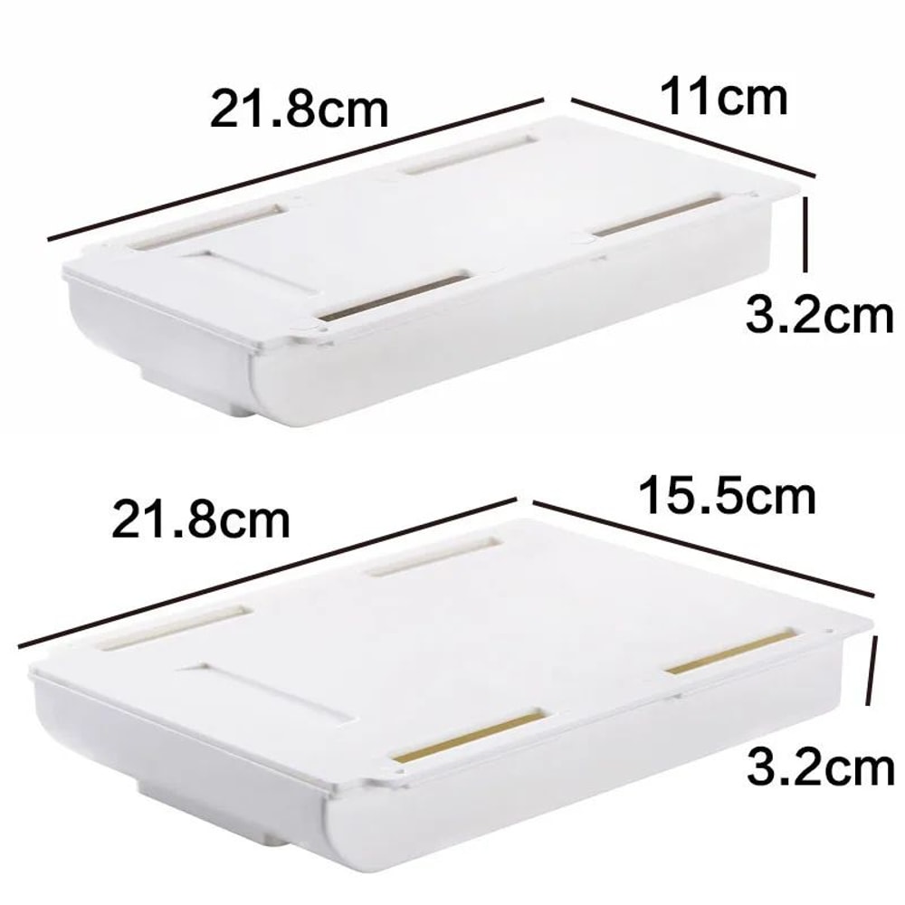 Hidden SlideOut Under Desk Drawer Organizer NoDrill Self Adhesive Drawer Storage Tray 2