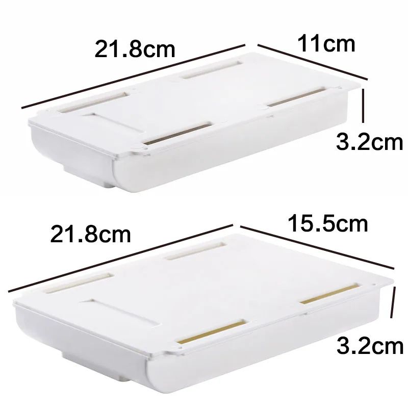 Hidden SlideOut Under Desk Drawer Organizer NoDrill Self Adhesive Drawer Storage Tray 2