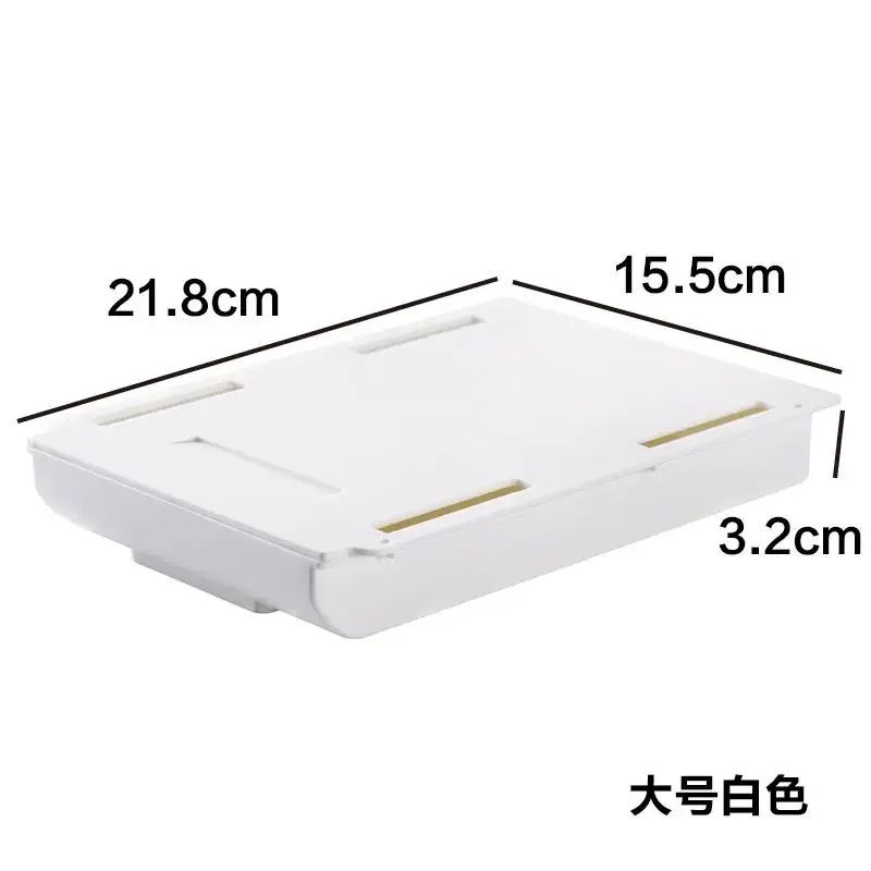 Hidden SlideOut Under Desk Drawer Organizer NoDrill Self Adhesive Drawer Storage Tray 6
