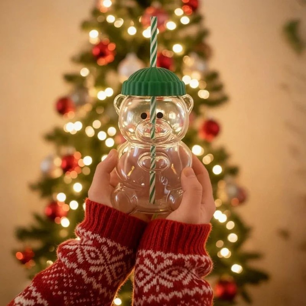 Bear Buddy Cute Bear Mug And Kawaii Water Bottle With Lid For Coffee Juice And Gifting 2