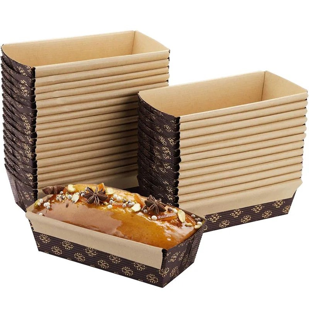25Pack Disposable Paper Loaf Pans For Mini Breads Gifts Parties GreaseResistant OvenMicrowaveFreez 0