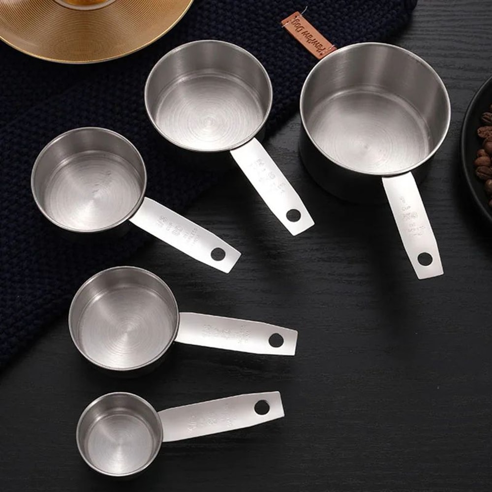 Deluxe Stackable Stainless Steel Measuring Cups And Spoons Set Precise Kitchen Measuring Tools For 2