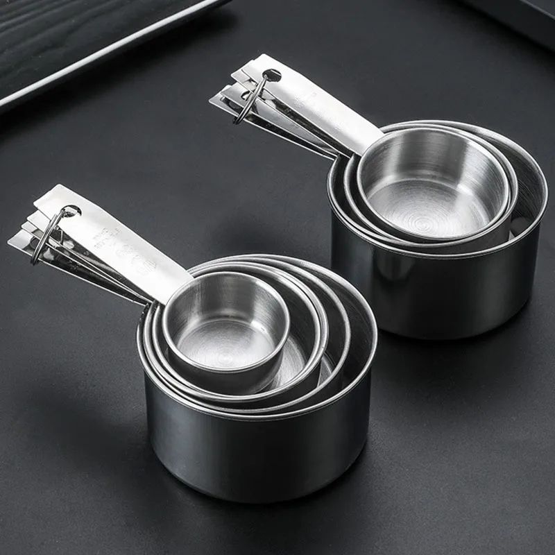Deluxe Stackable Stainless Steel Measuring Cups And Spoons Set Precise Kitchen Measuring Tools For 3