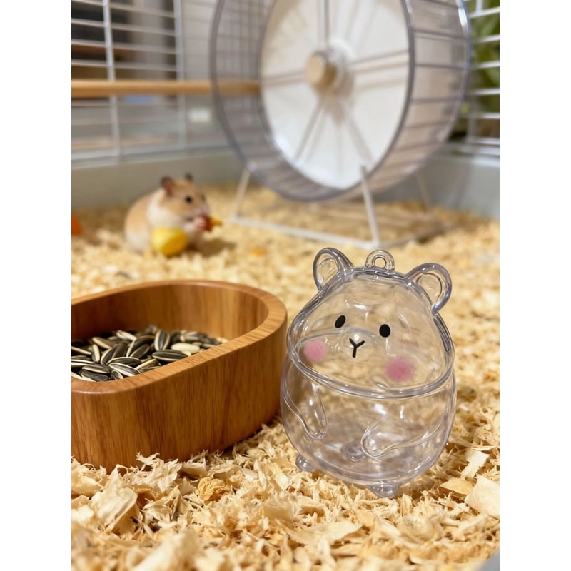 Hamster Fur Storage Keychain Pet Hair Keepsake Capsule Pendant 0
