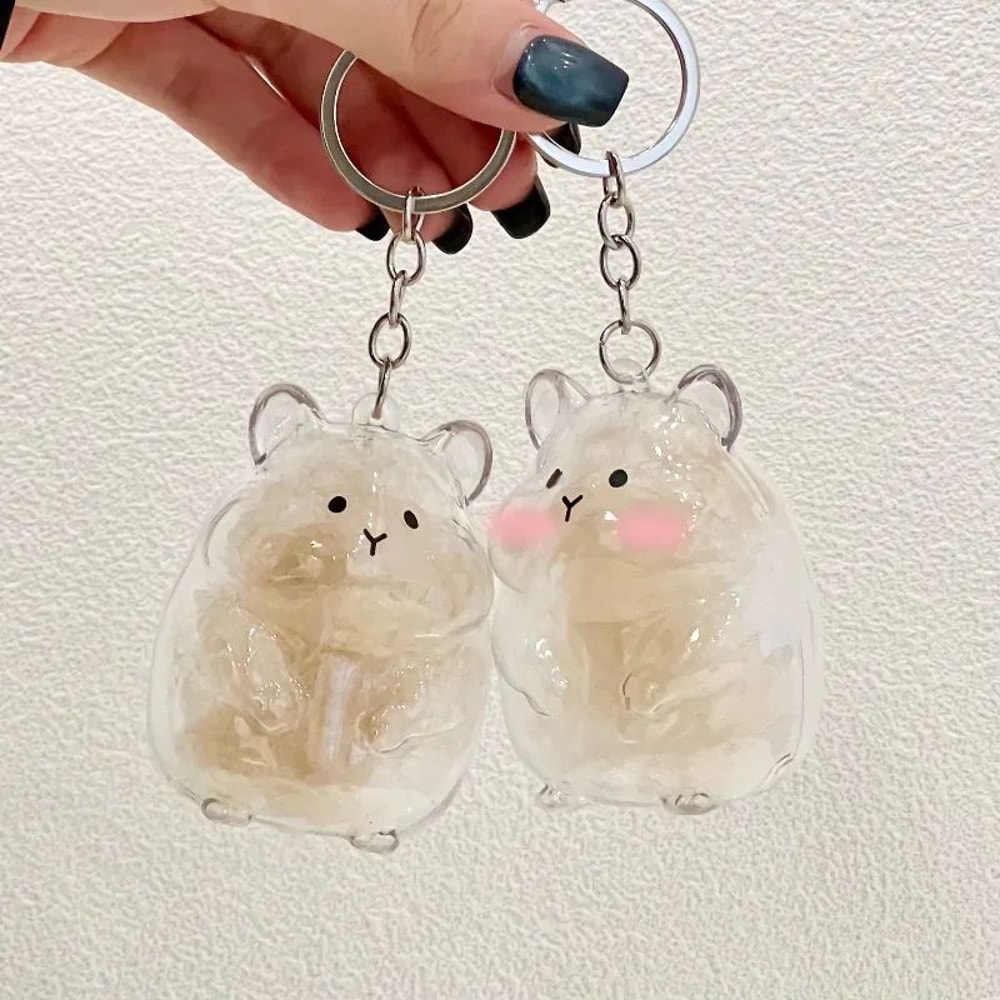 Hamster Fur Storage Keychain Pet Hair Keepsake Capsule Pendant 2
