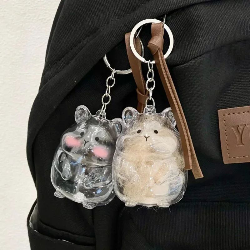 Hamster Fur Storage Keychain Pet Hair Keepsake Capsule Pendant 4