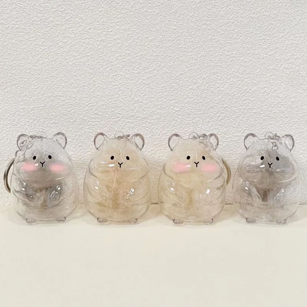 Hamster Fur Storage Keychain Pet Hair Keepsake Capsule Pendant 5