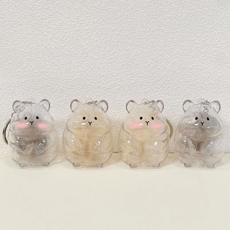 Hamster Fur Storage Keychain Pet Hair Keepsake Capsule Pendant 5
