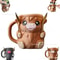 Scottish Highland Cow 3D Ceramic Coffee Mug Cute Cartoon Kyloe Breakfast Cup Gift 6