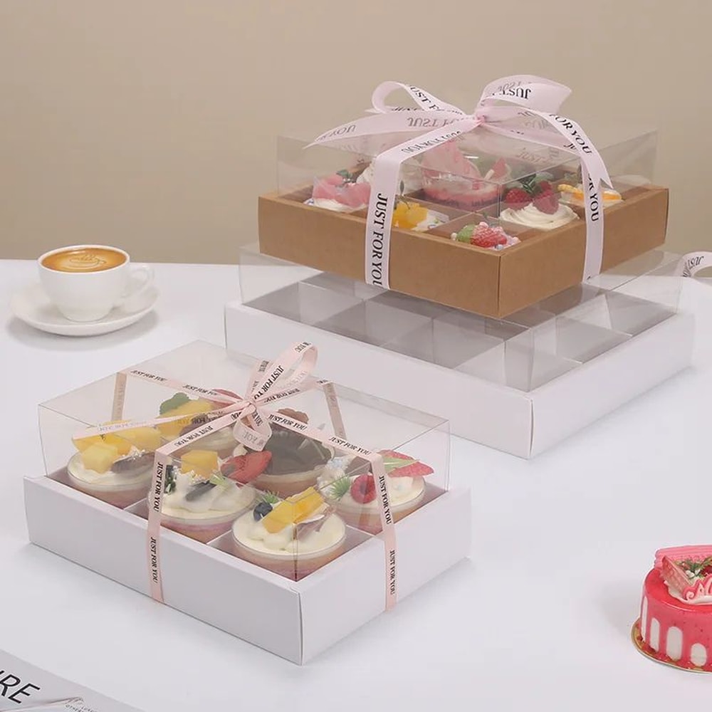 Transparent Cupcake Carrier Box With Insert 6912Hole Clear Cupcake Container For Safe Transport 0