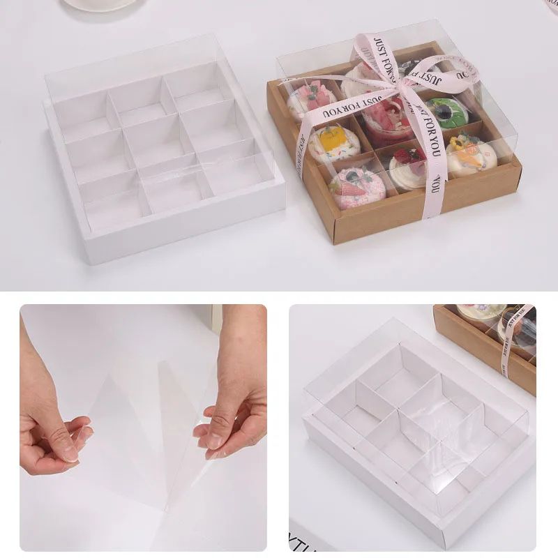 Transparent Cupcake Carrier Box With Insert 6912Hole Clear Cupcake Container For Safe Transport 4
