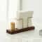 Minimalist Wooden Napkin Holder With Toothpick Compartment Vertical Tissue Dispenser For Cafe Table 4