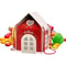 Kraft Paper HouseShaped Christmas Candy Boxes With Rope Handles Set Of 10 5