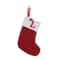 Cozy Knitted Mini Christmas Stocking With AZ Letter Snowflake Design Hanging Loop 11