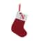 Cozy Knitted Mini Christmas Stocking With AZ Letter Snowflake Design Hanging Loop 13