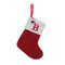 Cozy Knitted Mini Christmas Stocking With AZ Letter Snowflake Design Hanging Loop 1