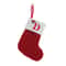 Cozy Knitted Mini Christmas Stocking With AZ Letter Snowflake Design Hanging Loop 3