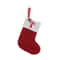 Cozy Knitted Mini Christmas Stocking With AZ Letter Snowflake Design Hanging Loop 19