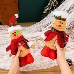 gingerbread man plush christmas gingerbread doll pillow for cozy holiday decor