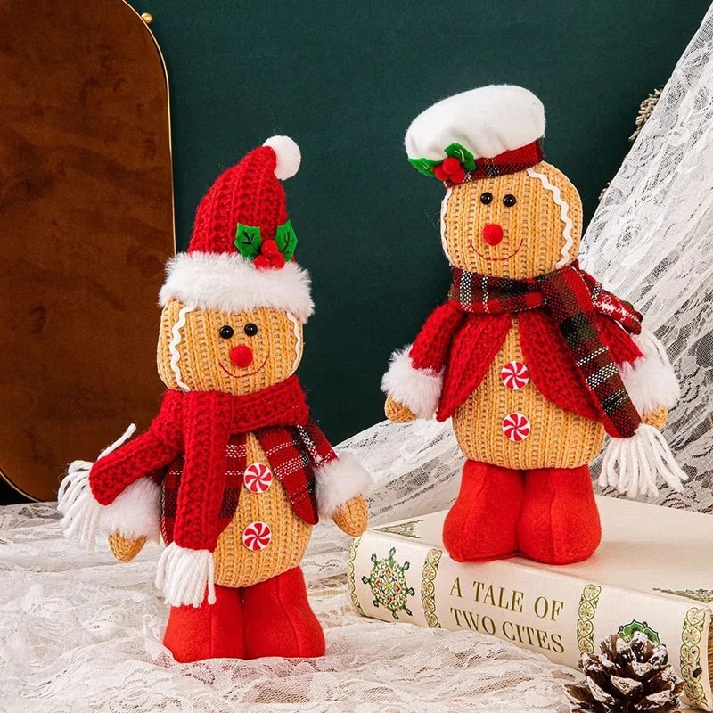 Gingerbread Man Plush Christmas Gingerbread Doll Pillow For Cozy Holiday Decor 1
