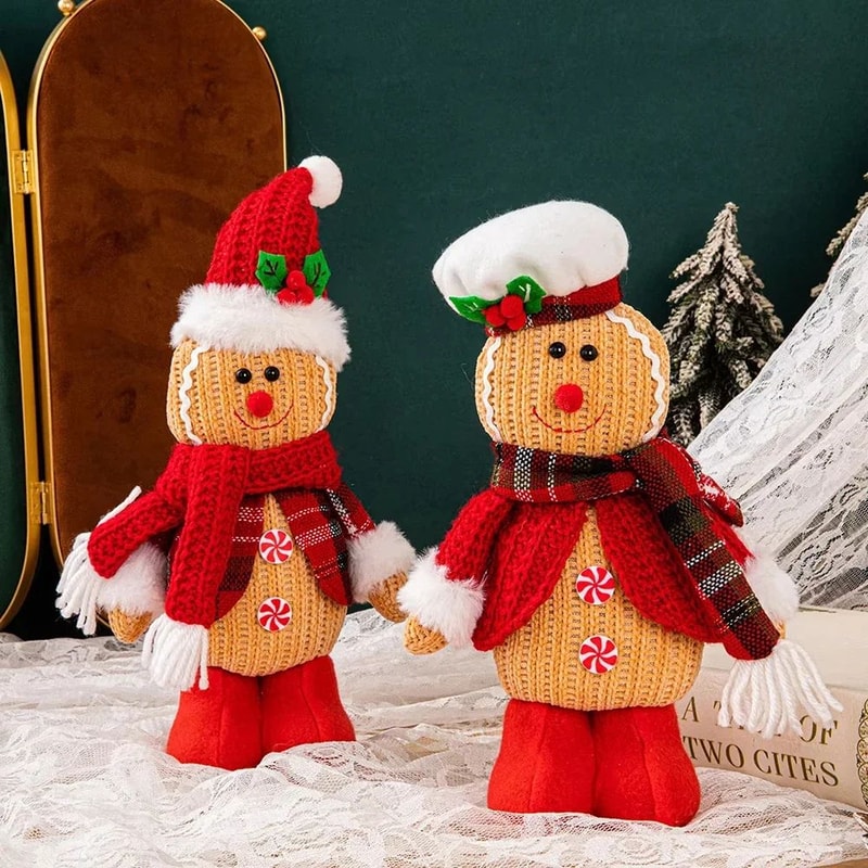 Gingerbread Man Plush Christmas Gingerbread Doll Pillow For Cozy Holiday Decor 3