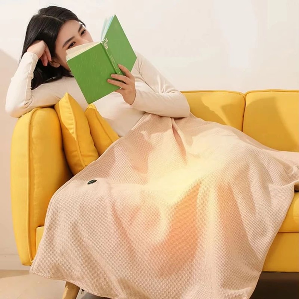 Wearable USB Heated Blanket Shawl With 3 Heat Levels Cozy Office Wrap MachineWashable Warm Quilt 3