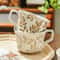 Nordic Garden Hand Painted Ceramic Mug Floral Porcelain Coffee Tea Cup 0