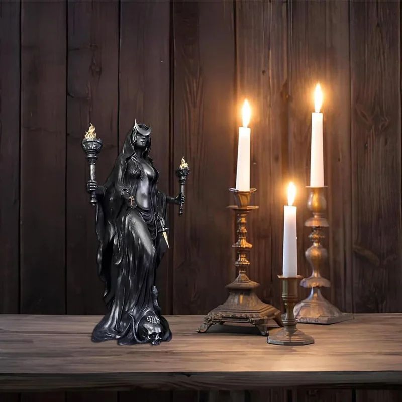 Hecate Statue Artemis Dark Goddess Figurine For Gothic Witch Decor And Halloween Altars 1