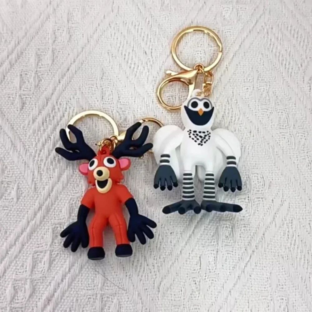 Handcrafted Deer Owl Cartoon Animal Keychain Bag Pendant Charm For Kids Gifts 3
