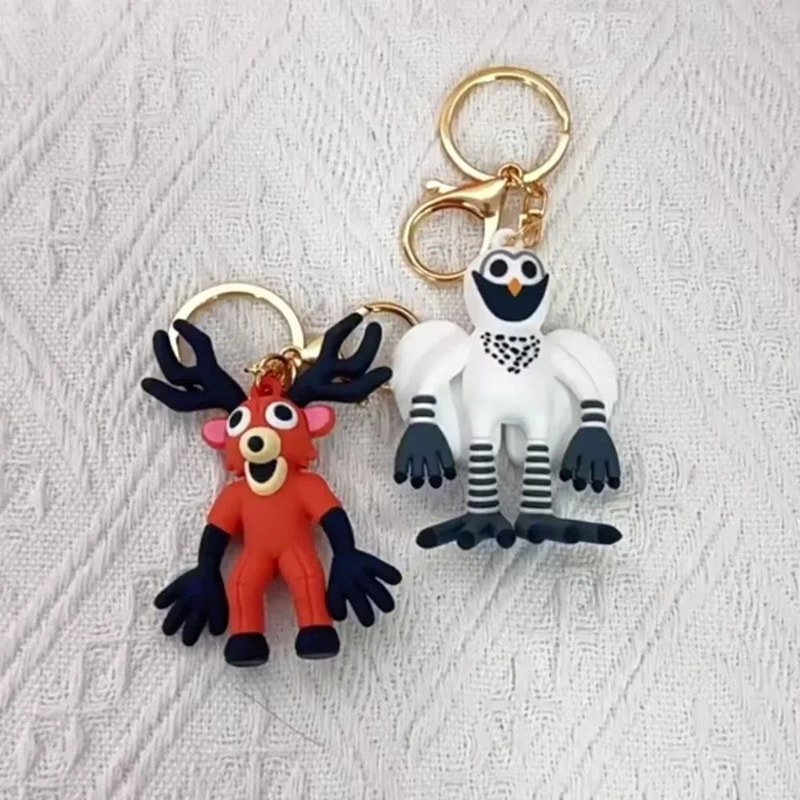Handcrafted Deer Owl Cartoon Animal Keychain Bag Pendant Charm For Kids Gifts 3