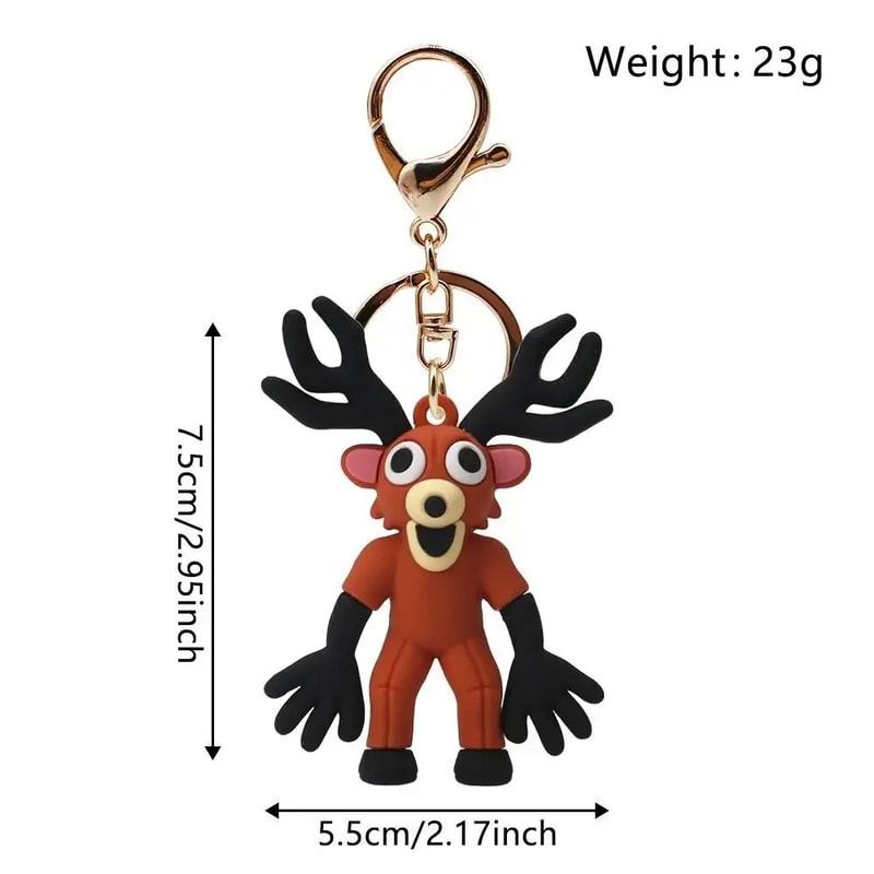 Handcrafted Deer Owl Cartoon Animal Keychain Bag Pendant Charm For Kids Gifts 5