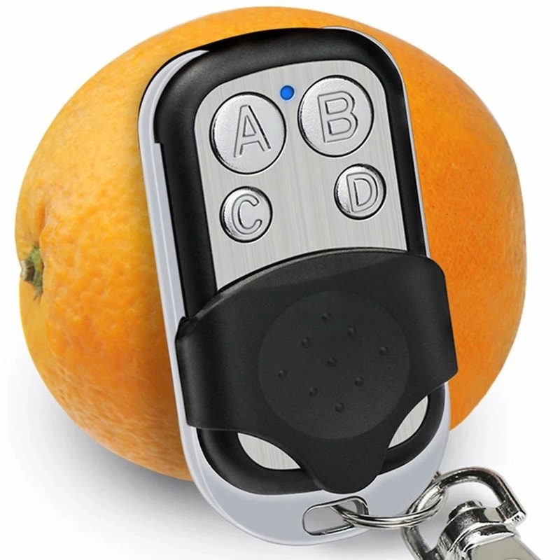 433MHz Remote Control Duplicator 4Button Metal Key Fob For Garage Doors Gates 2