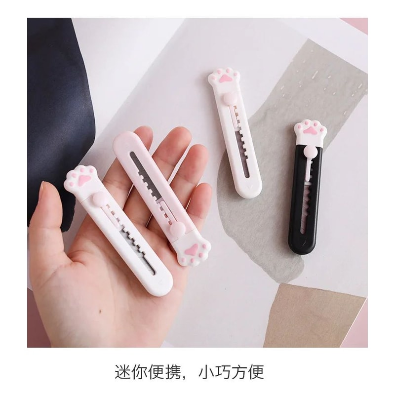 Cat Paw Mini Paper Cutter Retractable Craft Knife For Kawaii Stationery And Quick Package Opens 5