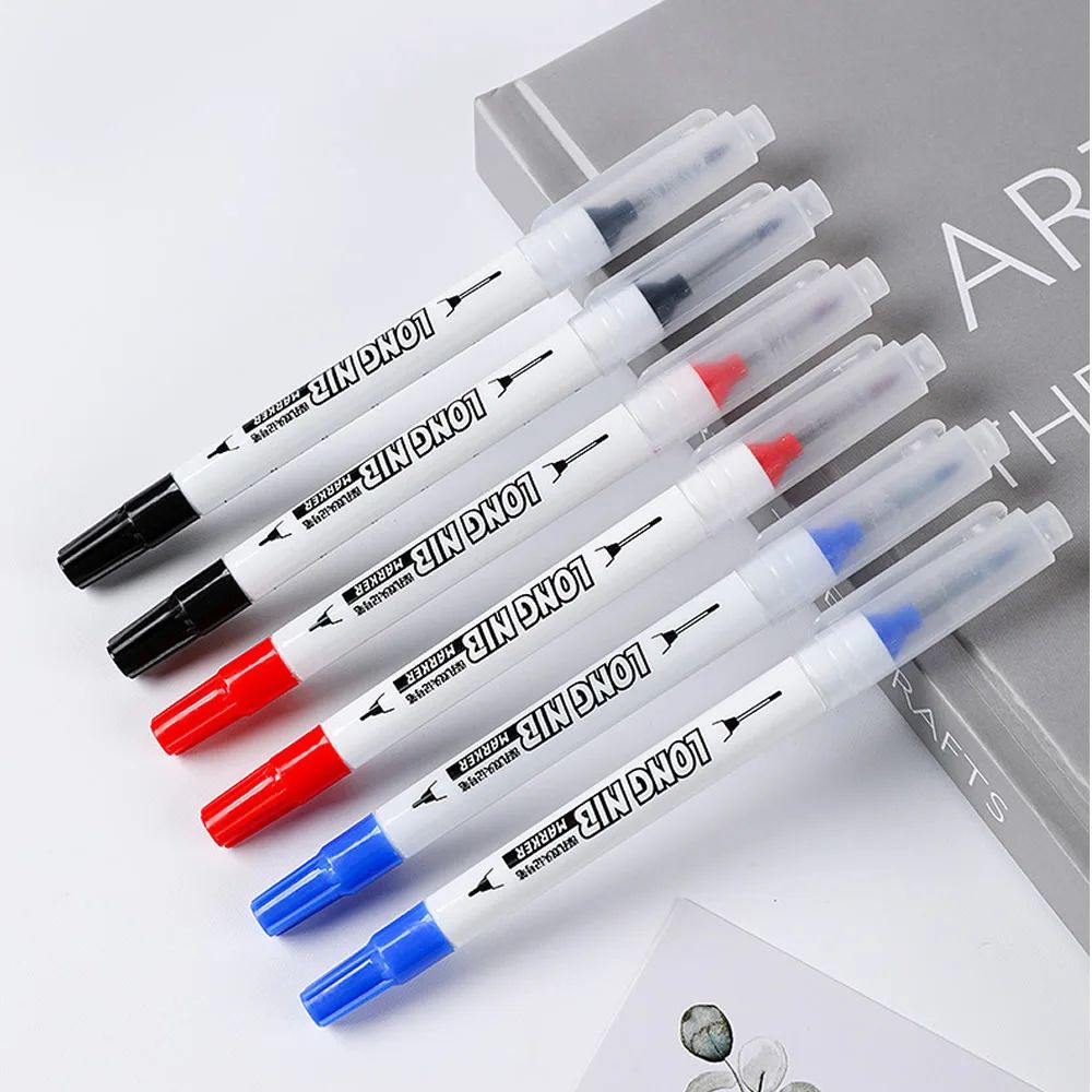 20mm Deep Hole Marker LongTip DualNib Woodworking Marker Pen For Precise Marks 4