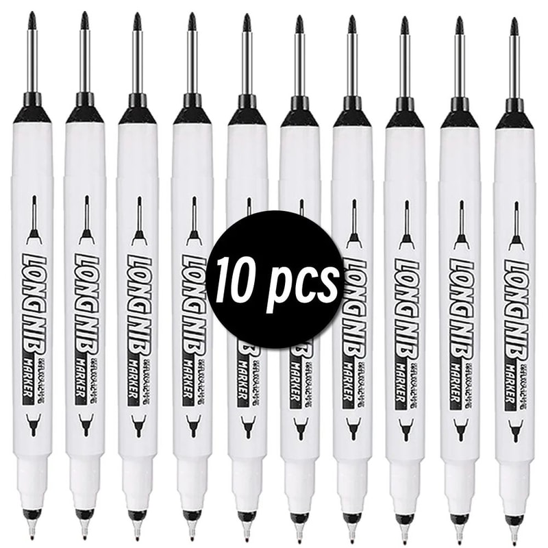 20mm Deep Hole Marker LongTip DualNib Woodworking Marker Pen For Precise Marks 15