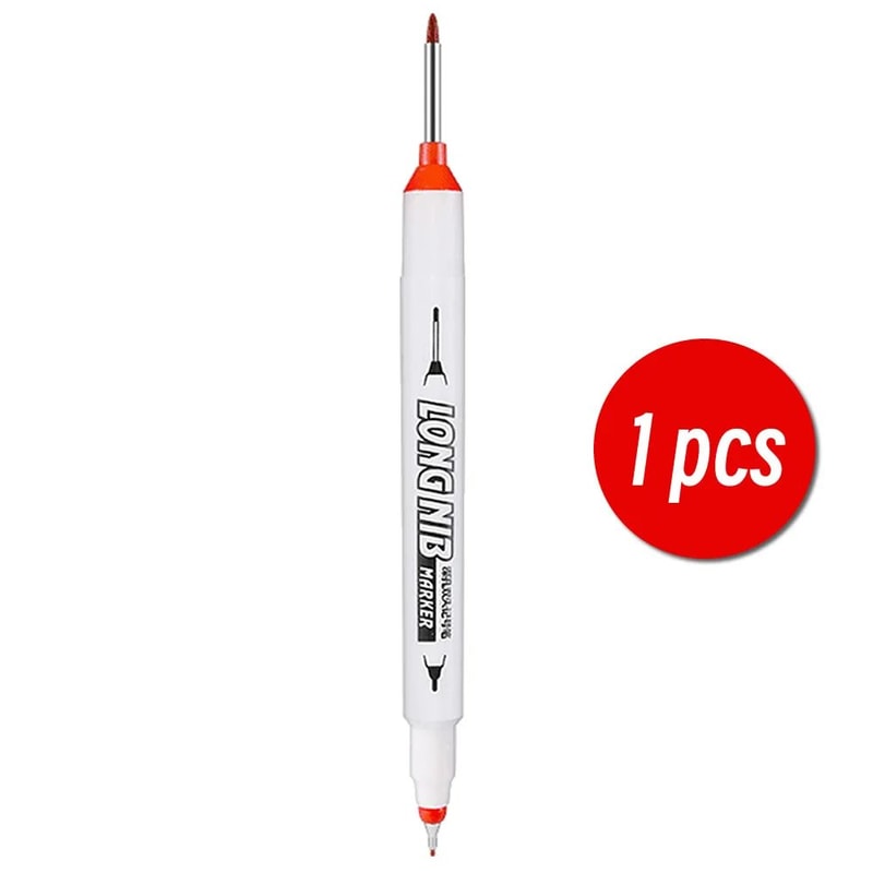 20mm Deep Hole Marker LongTip DualNib Woodworking Marker Pen For Precise Marks 8