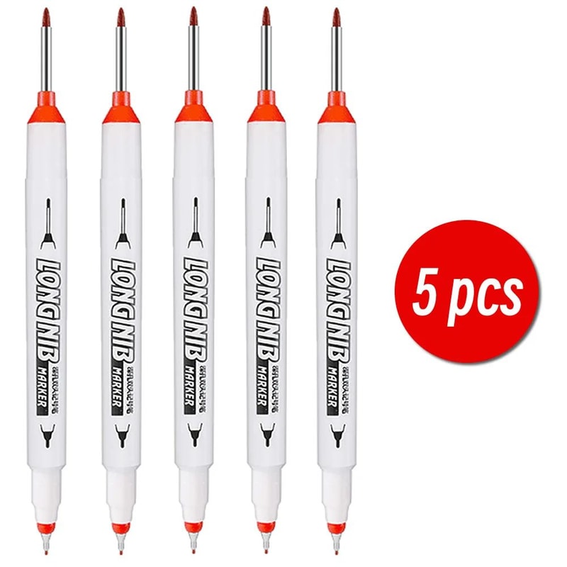 20mm Deep Hole Marker LongTip DualNib Woodworking Marker Pen For Precise Marks 14