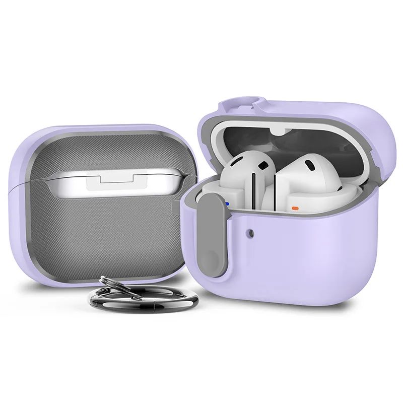 Locking Galaxy Buds 3 Case With Keychain Clip Shockproof Protective Cover Fits Buds 3 Buds 3 Pro 11